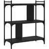 vidaXL Bibliothèque à 3 niveaux noir 76x32x88 cm bois d'ingénierie