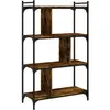 vidaXL Bibliothèque 4 niveaux chêne fumé 76x32x123cm bois d'ingénierie