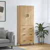 vidaXL Buffet haut Chêne sonoma 69,5x34x180 cm Bois d'ingénierie