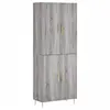 vidaXL Buffet haut Sonoma gris 69,5x34x180 cm Bois d'ingénierie
