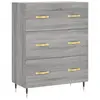 vidaXL Buffet haut Sonoma gris 69,5x34x180 cm Bois d'ingénierie
