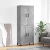 vidaXL Buffet haut Gris béton 69,5x34x180 cm Bois d'ingénierie