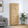 vidaXL Buffet haut Chêne sonoma 69,5x34x180 cm Bois d'ingénierie