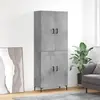 vidaXL Buffet haut Gris béton 69,5x34x180 cm Bois d'ingénierie