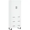 vidaXL Buffet haut Blanc 69,5x34x180 cm Bois d'ingénierie