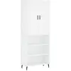 vidaXL Buffet haut Blanc 69,5x34x180 cm Bois d'ingénierie