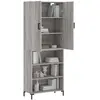 vidaXL Buffet haut Sonoma gris 69,5x34x180 cm Bois d'ingénierie