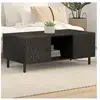 vidaXL Table basse noir 100x54x40 cm bois massif de manguier