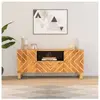 vidaXL Meuble TV marron et noir 105x33,5x46 cm bois massif manguier