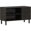 vidaXL Meuble TV noir 80x31x46 cm bois massif de manguier