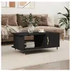 vidaXL Table basse noir 90x50x40 cm bois d'ingénierie