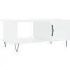 vidaXL Table basse Blanc brillant 90x50x40 cm Bois d'ingénierie
