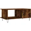 vidaXL Table basse chêne fumé 90x50x40 cm bois d'ingénierie