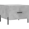 vidaXL Table basse gris béton 50x50x40 cm bois d'ingénierie