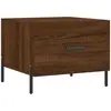 vidaXL Tables basses 2 pcs chêne marron 50x50x40 cm bois d'ingénierie