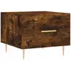 vidaXL Table basse Chêne fumé 50x50x40 cm Bois d'ingénierie