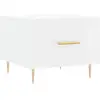 vidaXL Tables basses 2 pcs blanc brillant 50x50x40cm bois d'ingénierie