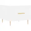 vidaXL Table basse blanc 50x50x40 cm bois d'ingénierie