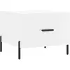 vidaXL Tables basses 2 pcs blanc brillant 50x50x40cm bois d'ingénierie