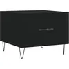vidaXL Tables basses 2 pcs noir 50x50x40 cm bois d'ingénierie
