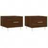 vidaXL Tables basses 2 pcs chêne marron 50x50x40 cm bois d'ingénierie
