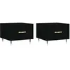 vidaXL Tables basses 2 pcs noir 50x50x40 cm bois d'ingénierie
