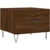 vidaXL Tables basses 2 pcs chêne marron 50x50x40 cm bois d'ingénierie