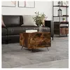 vidaXL Table basse Chêne fumé 50x50x40 cm Bois d'ingénierie