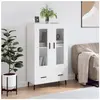 vidaXL Buffet haut blanc 69,5x31x115 cm bois d'ingénierie