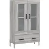 vidaXL Buffet haut sonoma gris 69,5x31x115 cm bois d'ingénierie