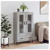 vidaXL Buffet haut sonoma gris 69,5x31x115 cm bois d'ingénierie