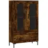vidaXL Buffet haut chêne fumé 69,5x31x115 cm bois d'ingénierie
