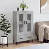 vidaXL Buffet haut gris béton 69,5x31x115 cm bois d'ingénierie