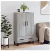 vidaXL Buffet haut sonoma gris 69,5x31x115 cm bois d'ingénierie