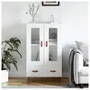 vidaXL Buffet haut blanc 69,5x31x115 cm bois d'ingénierie