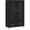 vidaXL Buffet haut noir 69,5x31x115 cm bois d'ingénierie
