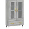 vidaXL Buffet haut sonoma gris 69,5x31x115 cm bois d'ingénierie