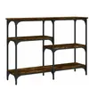 vidaXL Table console chêne fumé 102x29x75 cm bois d'ingénierie