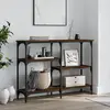 vidaXL Table console chêne marron 102x29x75 cm bois d'ingénierie