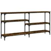 vidaXL Table console chêne fumé 160x29x75 cm bois d'ingénierie