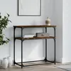vidaXL Table console chêne fumé 75x35,5x75 cm bois d'ingénierie