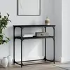 vidaXL Table console noir 75x35,5x75 cm bois d'ingénierie