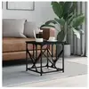 vidaXL Table basse noir 45x45x47,5 cm bois d'ingénierie