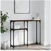 vidaXL Table console chêne marron 90x22,5x75 cm bois d'ingénierie
