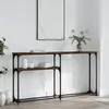 vidaXL Table console chêne fumé 145x22,5x75 cm bois d'ingénierie
