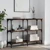 vidaXL Table console chêne fumé 100x29x75 cm bois d'ingénierie