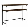 vidaXL Table console chêne marron 100x35,5x75 cm bois d'ingénierie