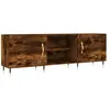 vidaXL Vidaxl Meuble Tv Chêne Fumé 150x30x50 Cm Bois D'ingénierie