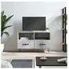 vidaXL Meuble TV Gris béton 80x36x50 cm Bois d'ingénierie