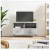 vidaXL Meuble TV Gris béton 80x36x50 cm Bois d'ingénierie